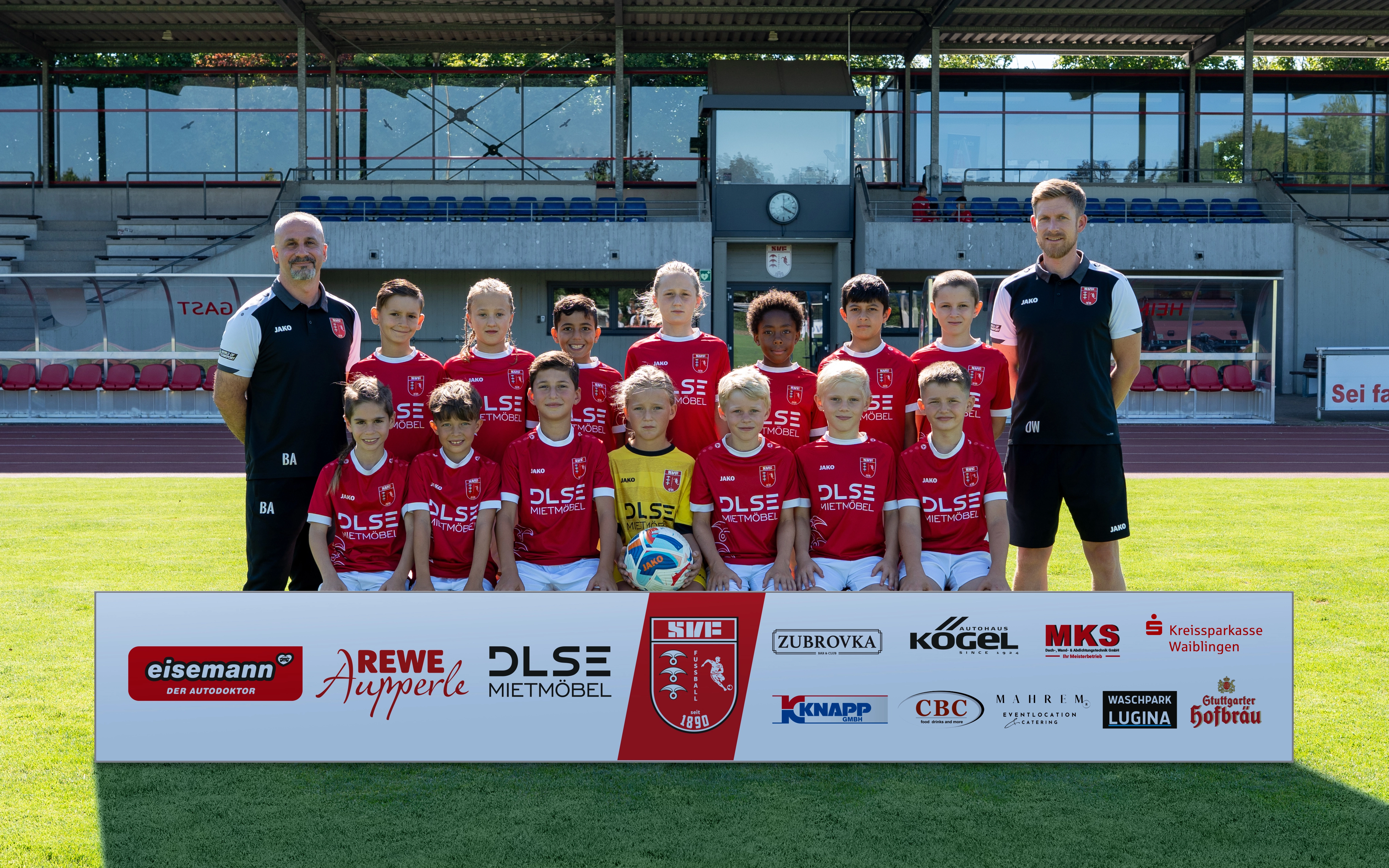 Mannschaftsfoto der U10 des SV Fellbach