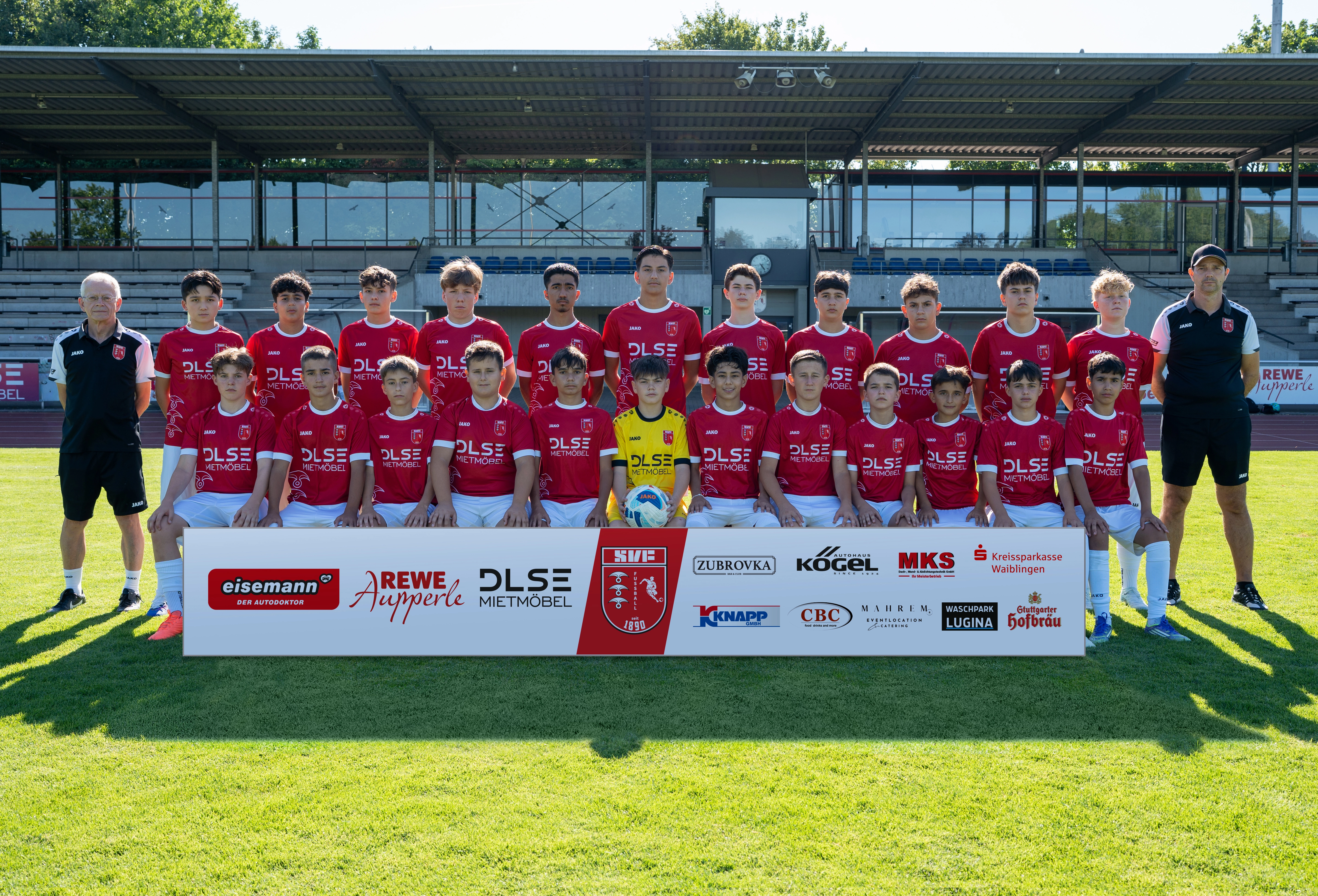 Mannschaftsfoto der U14 Perspektiv des SV Fellbach