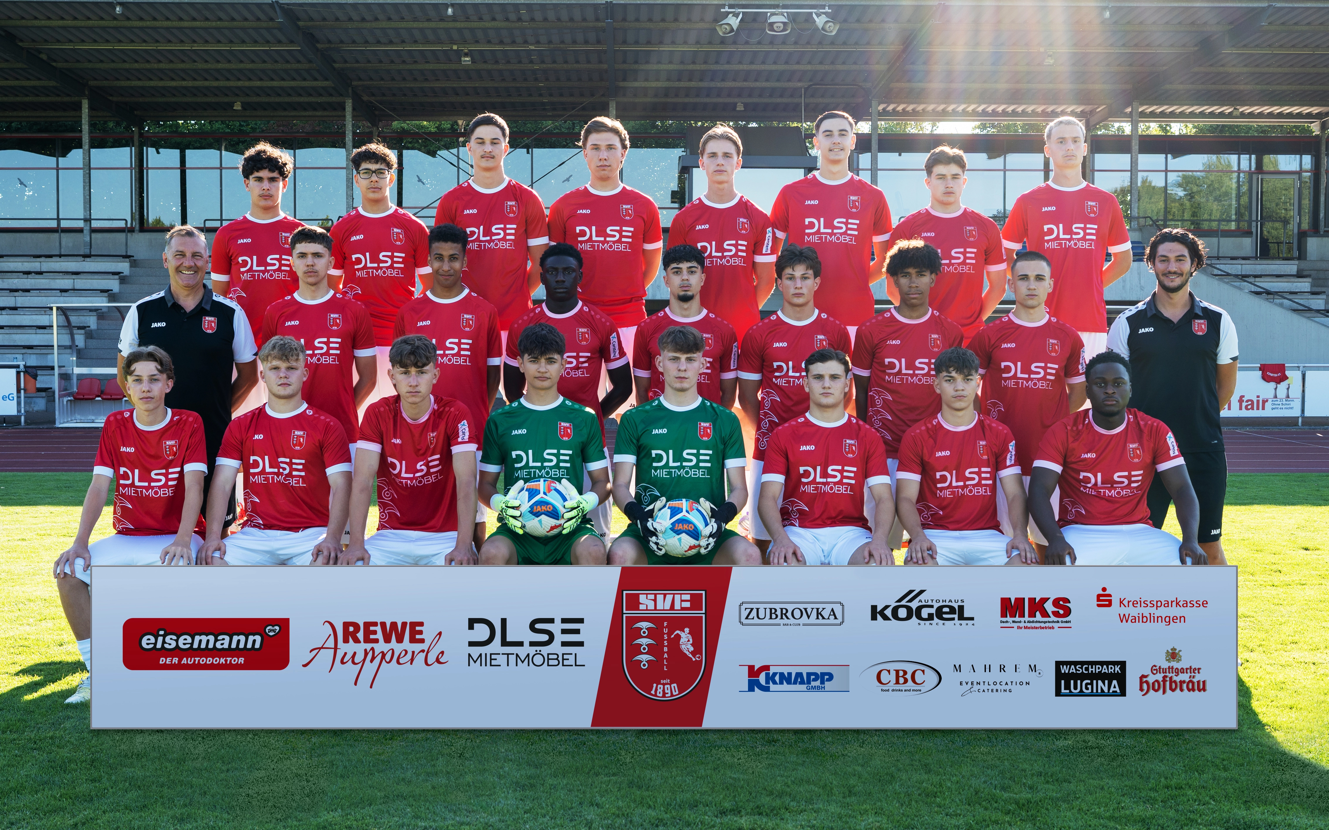 Mannschaftsfoto der U18 des SV Fellbach